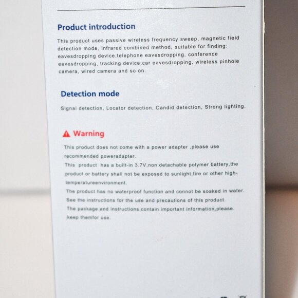 Muayb Hidden Camera Detector – Anti-Spy GPS Bug Detector & Signal Scanner – NWT - Picture 4 of 4